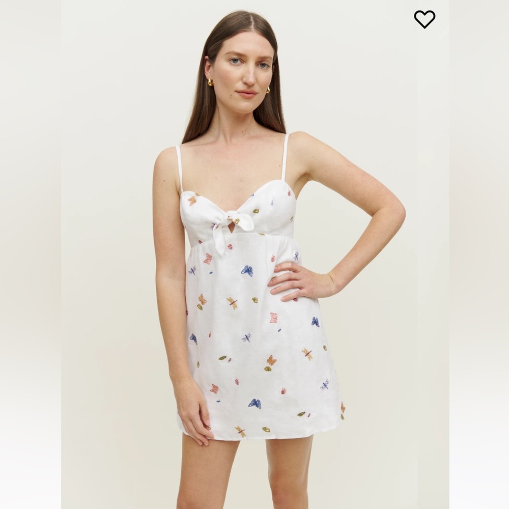 NWT Reformation Printed Linen Mini